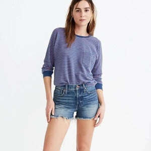 MADEWELL The Perfect Jean Short in Rayburn: Comfort Stretch‎ Edition Size 32